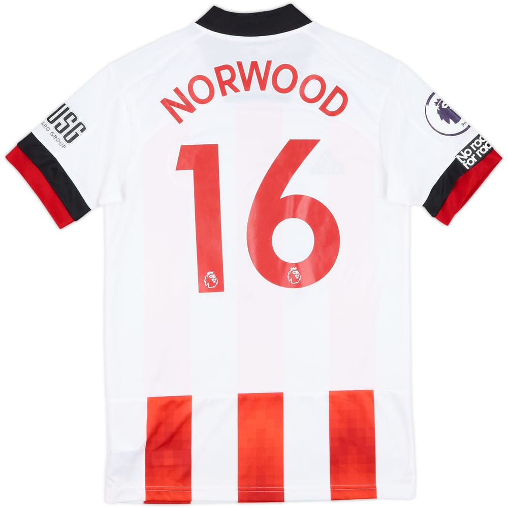 2020-21 Sheffield United Match Issue Home Shirt Norwood #16