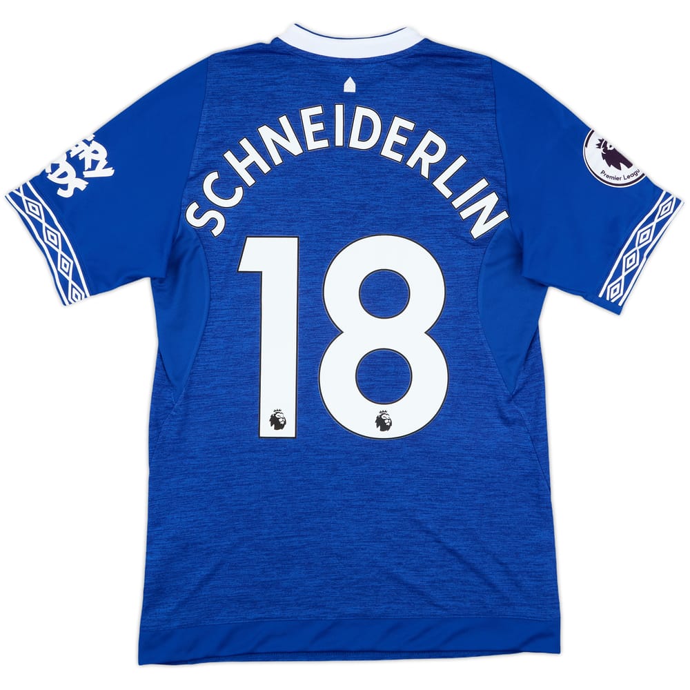 2018-19 Everton Match Issue Home Shirt Schneiderlin #18