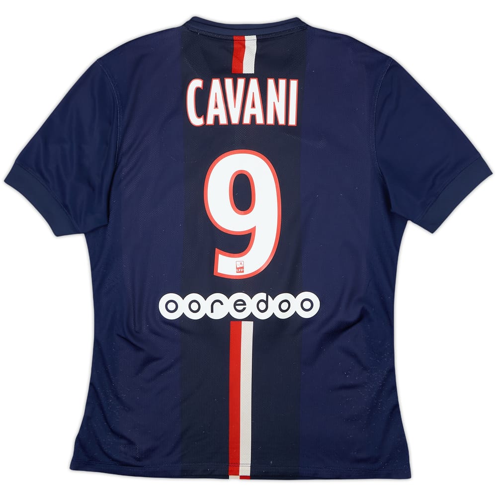 2014-15 Paris Saint-Germain Player Issue Home Shirt Cavani #9 - 6/10 - (M)