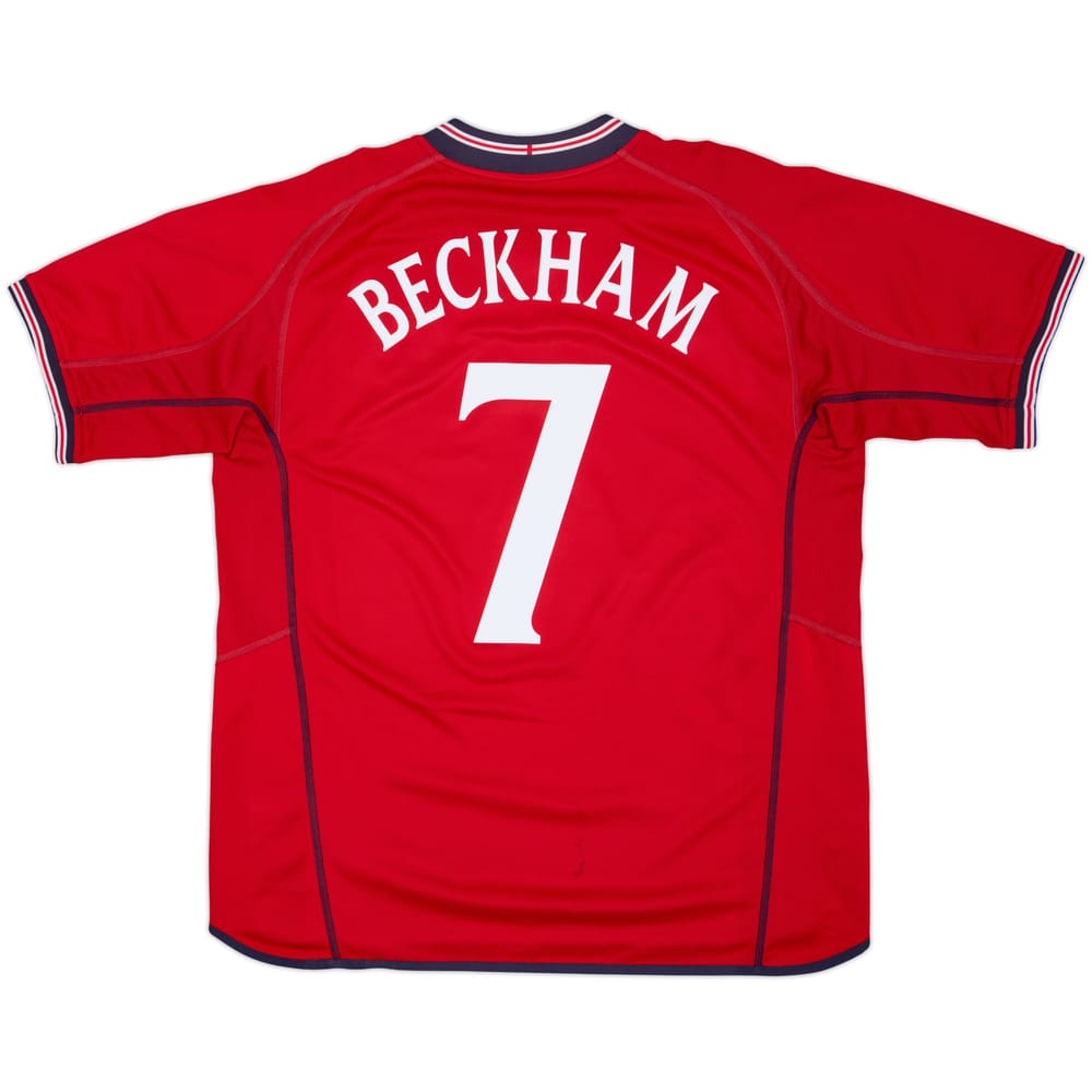 2002-04 England Away Shirt Beckham #7 - 5/10 - (L)