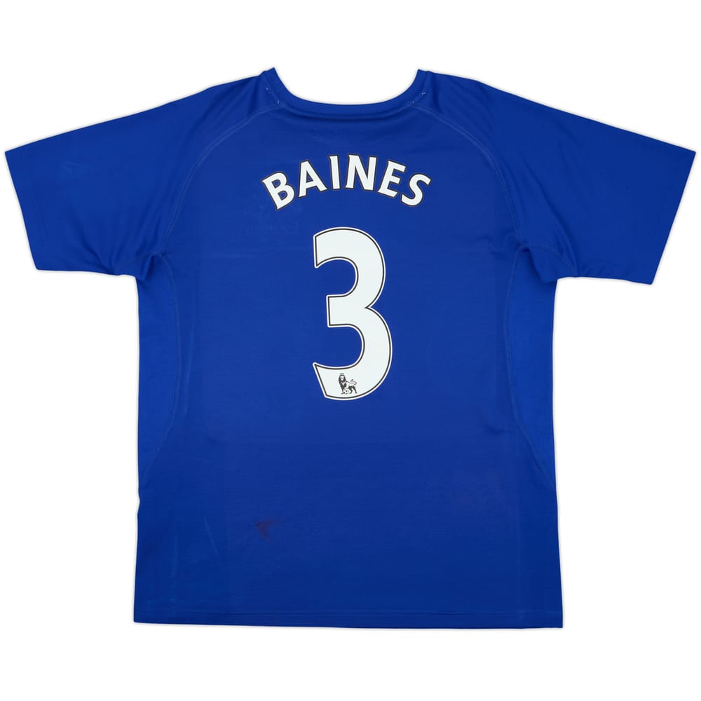 2010-11 Everton Home Shirt Baines #3 - 8/10 - (L)