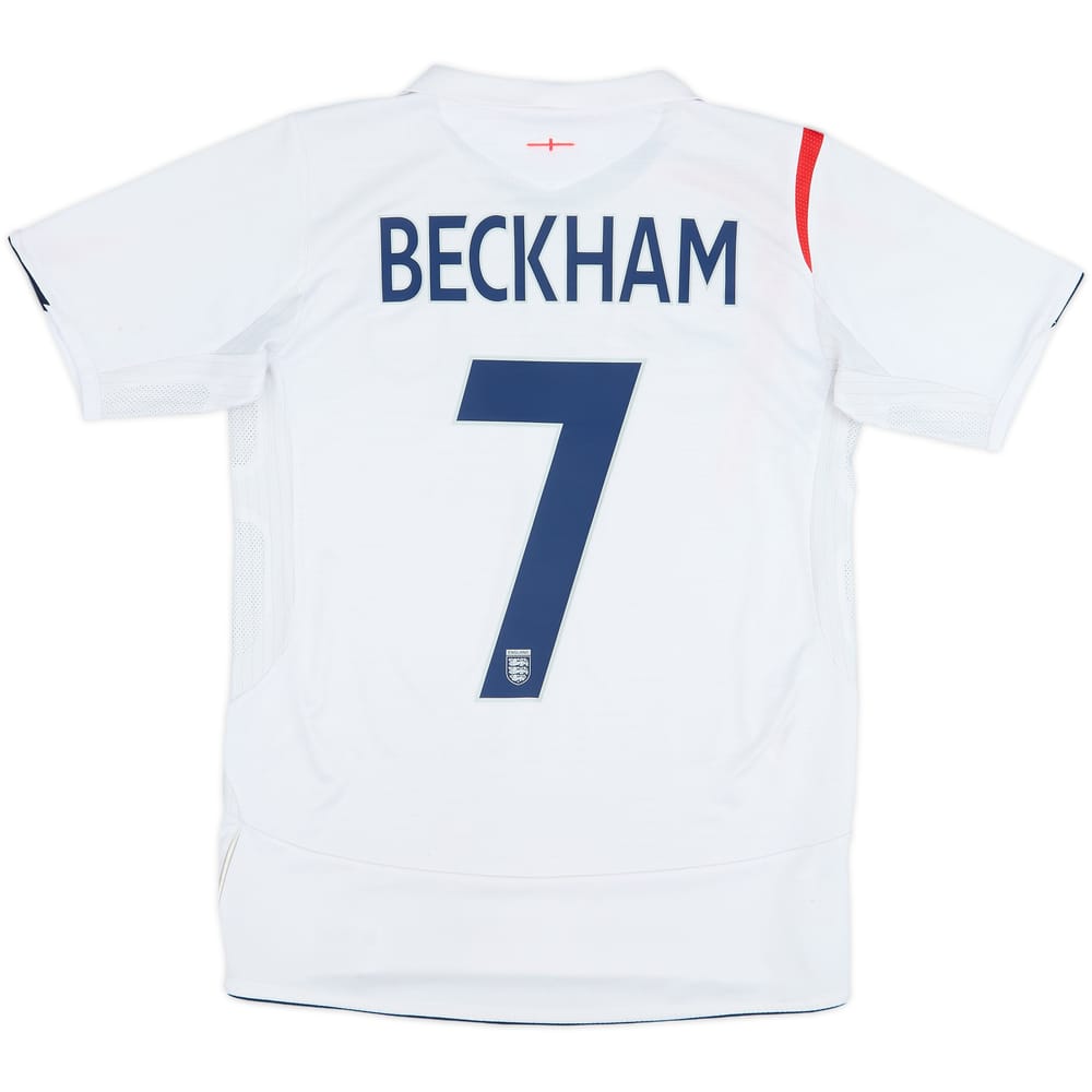 2005-07 England Home Shirt Beckham #7 - 6/10 - (S)