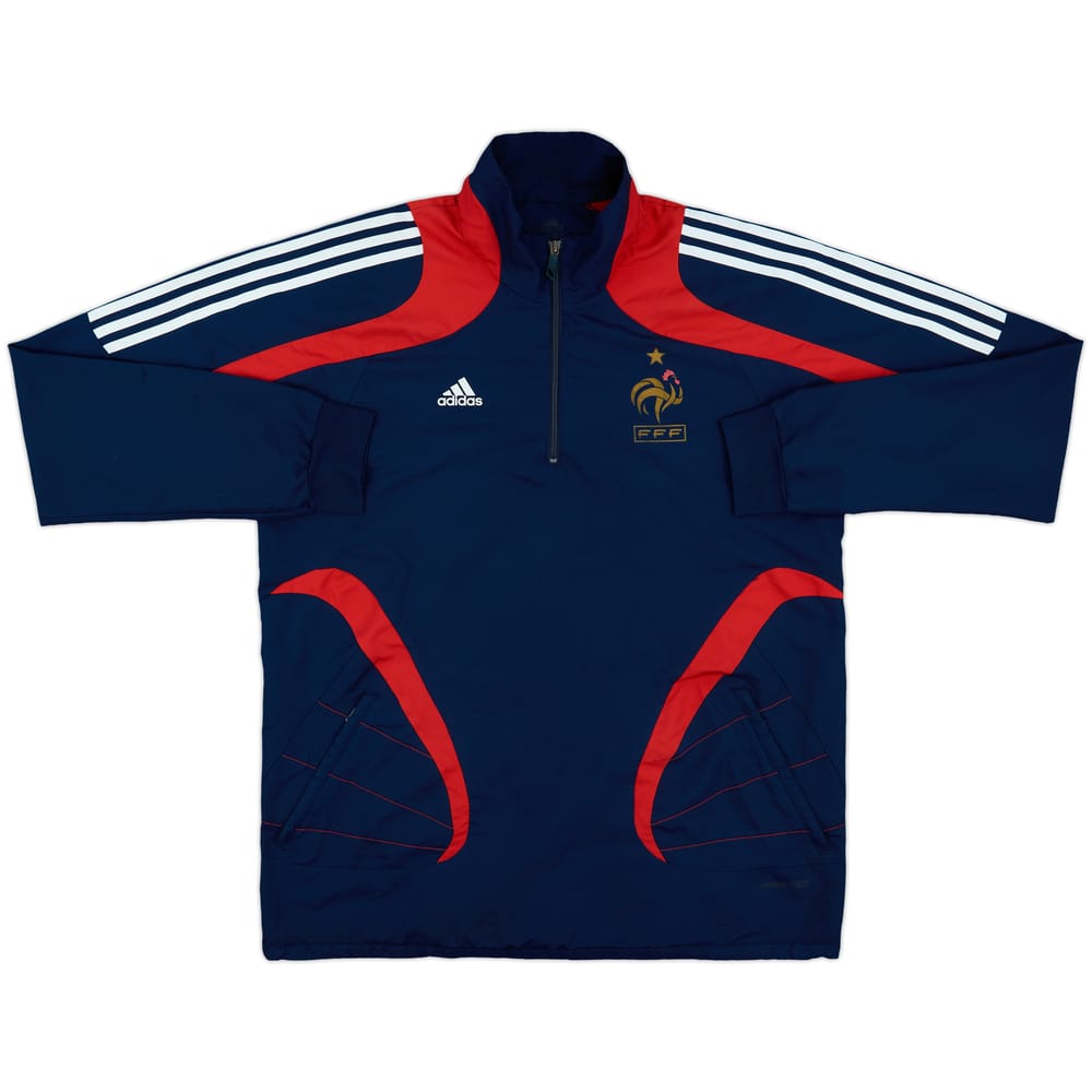 2007-08 France adidas 1/4 Zip Drill Top - 9/10 - (L/XL)