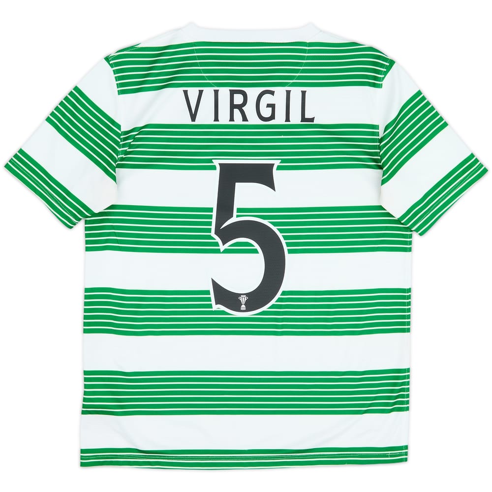 2013-15 Celtic Home Shirt Virgil #5 - 8/10 - (XL.Boys)