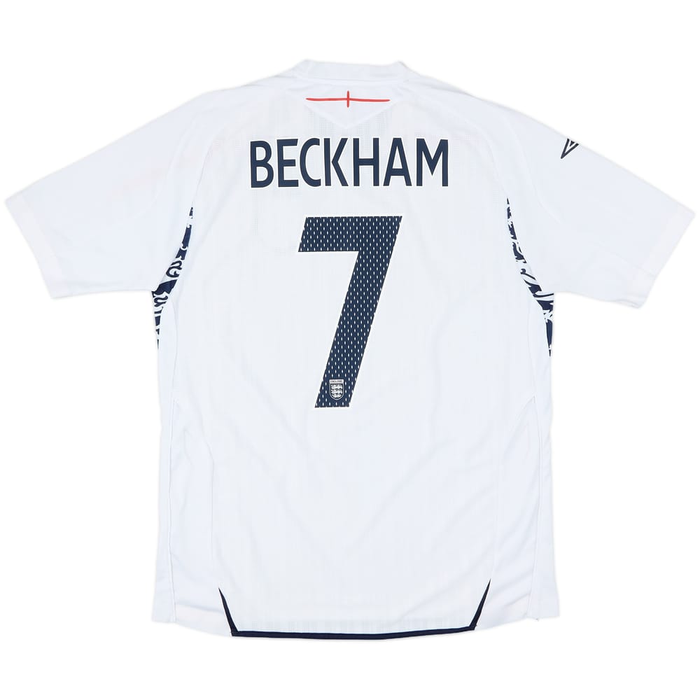 2007-09 England Home Shirt Beckham #7 - 7/10 - (L)