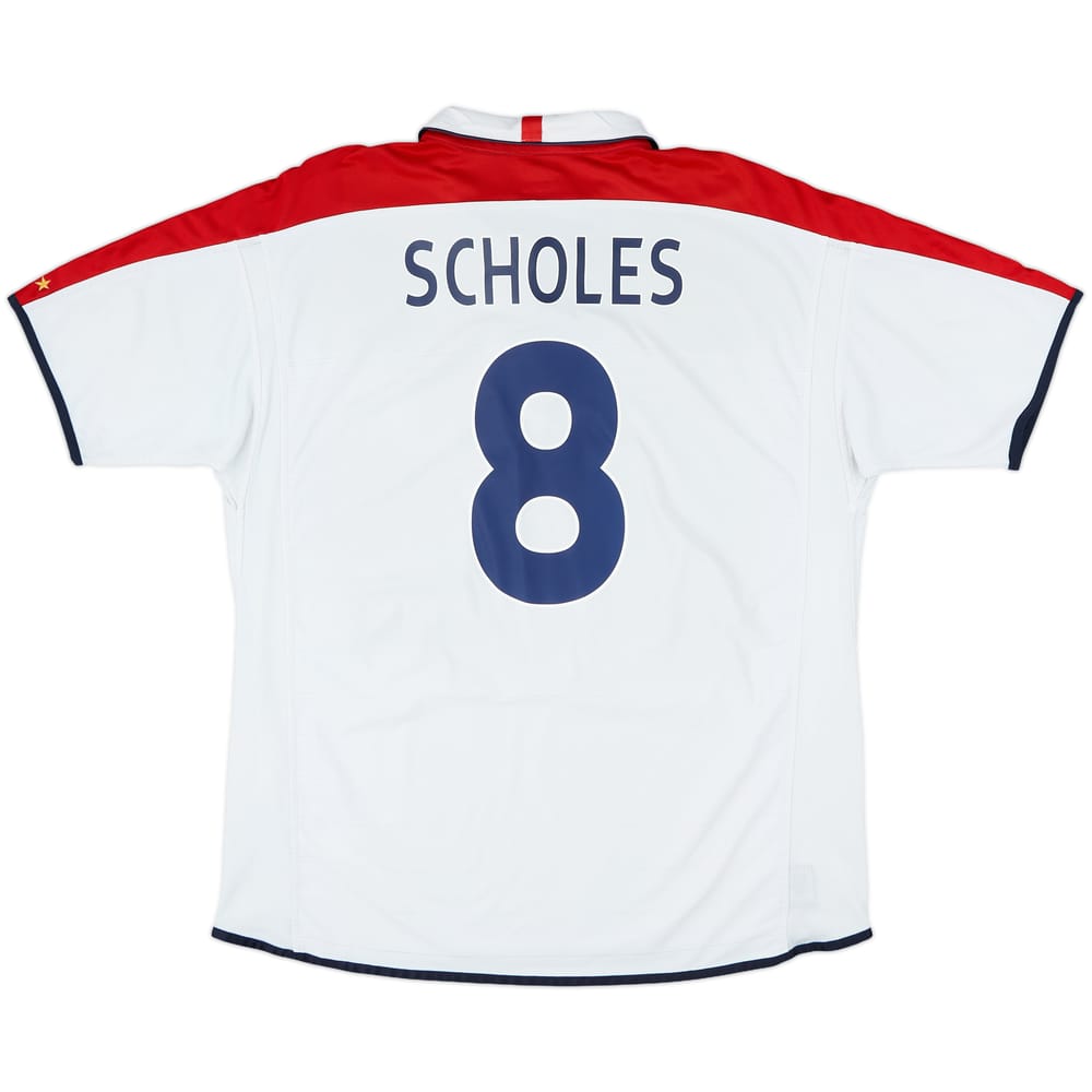 2003-05 England Home Shirt Scholes #8 - 7/10 - (XXL)