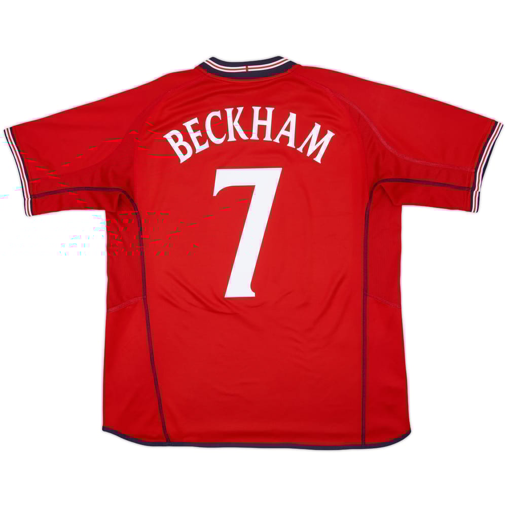 2002-04 England Away Shirt Beckham #7 - 6/10 - (L)