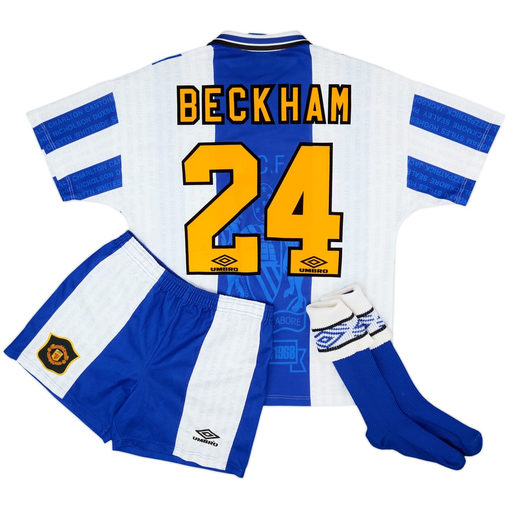 1994-96 Manchester United Third Full Kit Beckham #24 - 9/10 - (M)