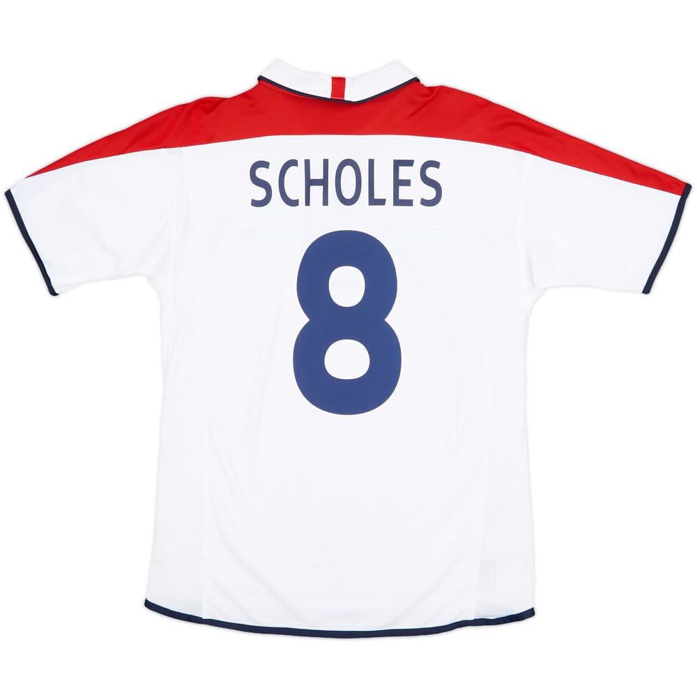 2003-05 England Home Shirt Scholes #8 - 10/10 - (M)