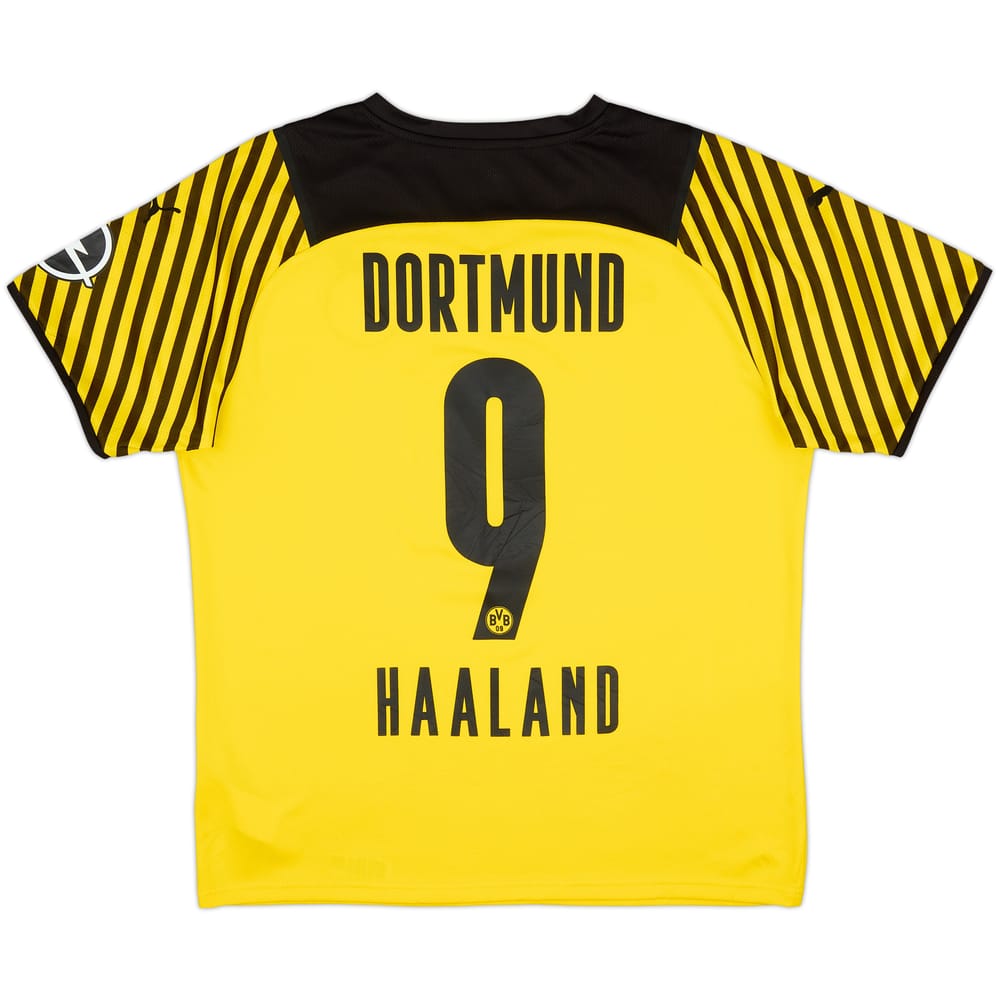 2021-22 Borussia Dortmund Home Shirt Haaland #9 - 8/10 - (L)