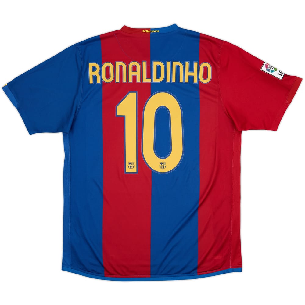 2006-07 Barcelona Home Shirt Ronaldinho #10 - 8/10 - (L)