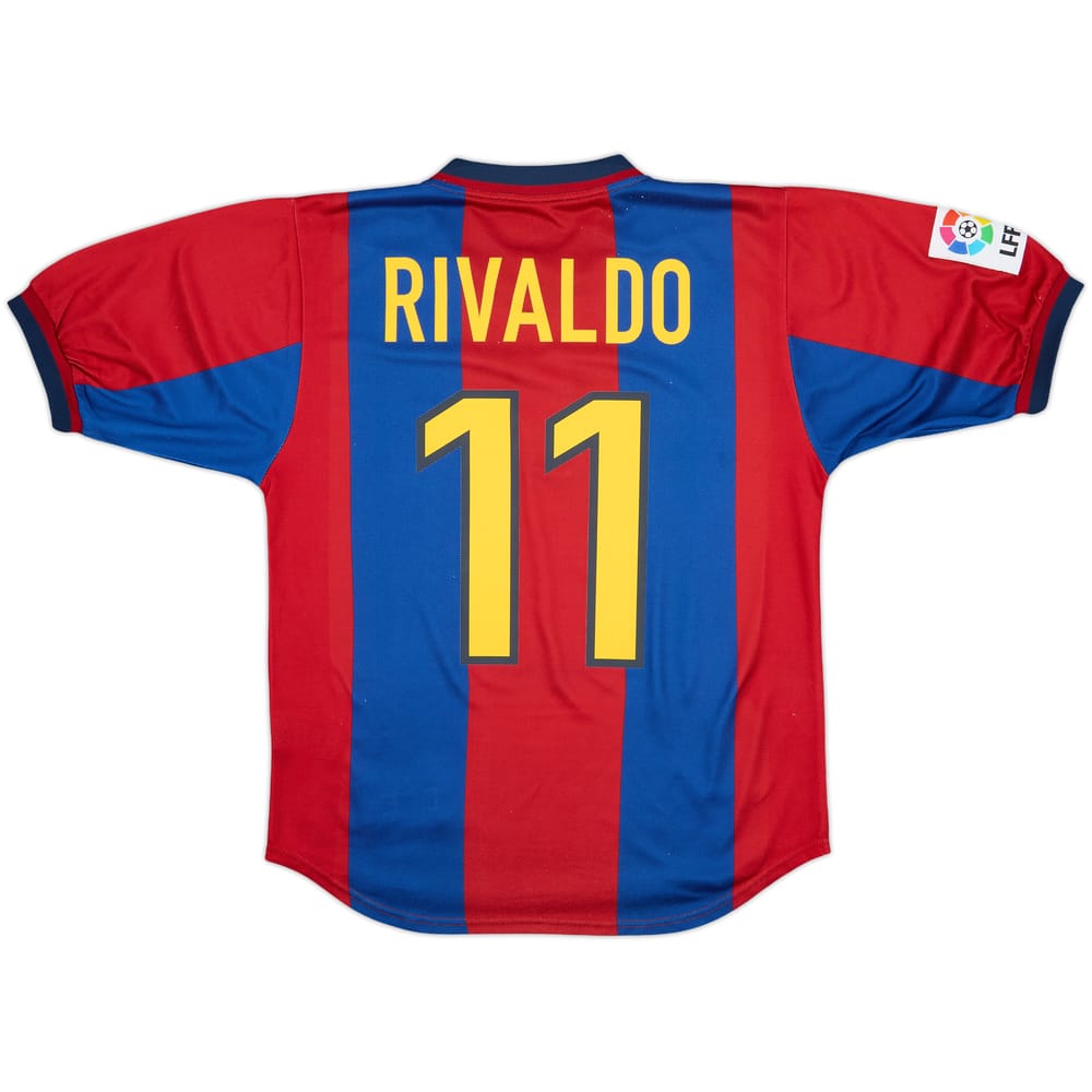 1998-00 Barcelona Home Shirt Rivaldo #11 - 9/10 - (S)