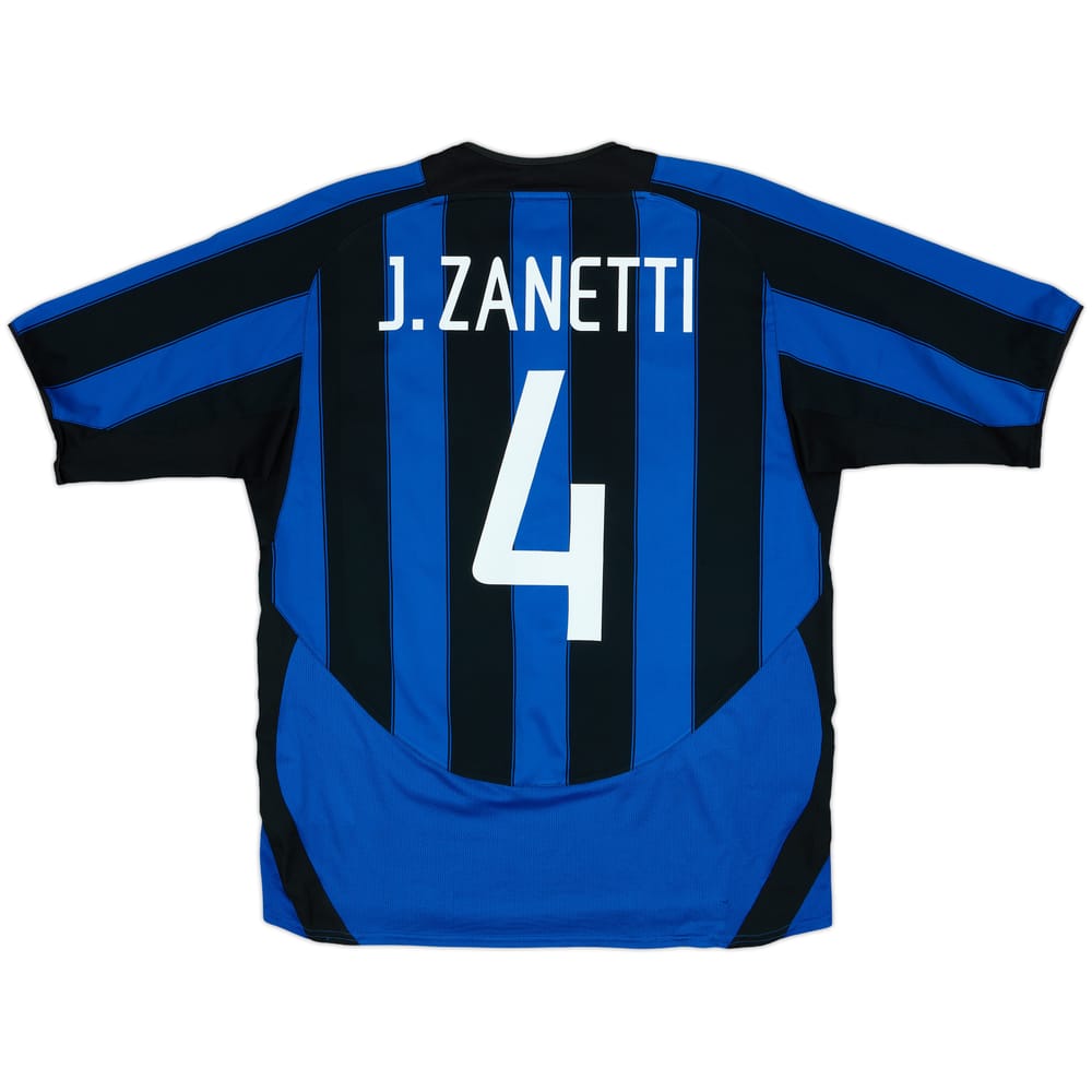 2003-04 Inter Milan Home Shirt J.Zanetti #4 - 7/10 - (L)