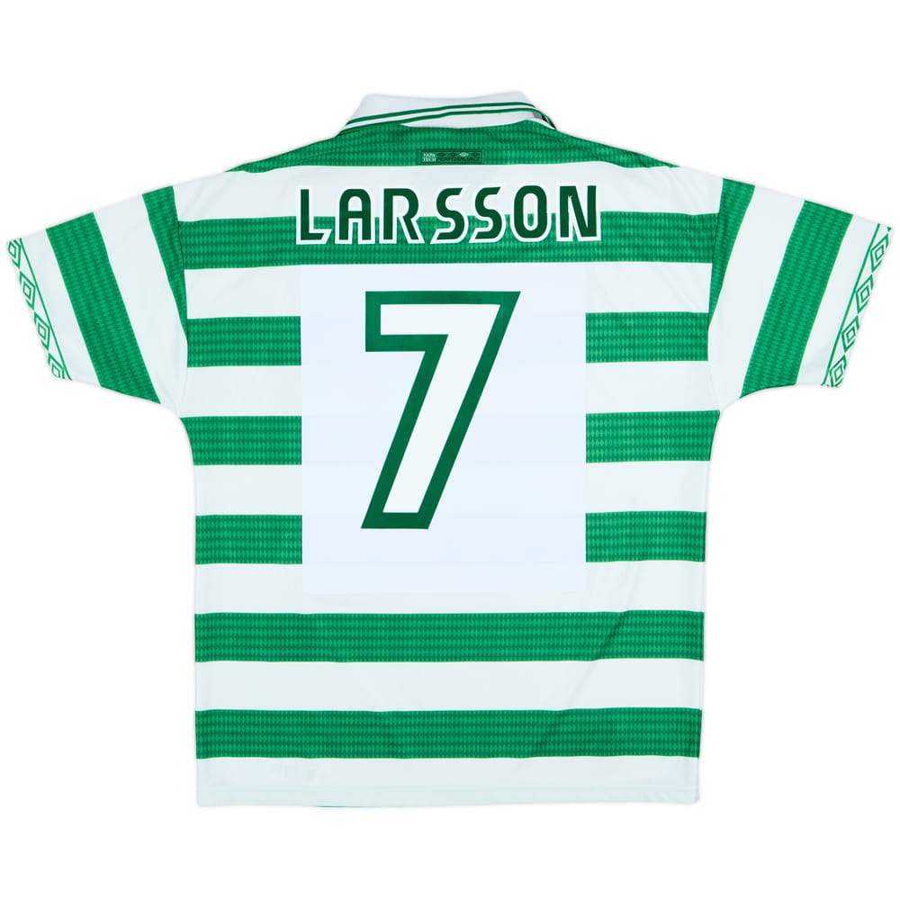 1997-99 Celtic Home Shirt Larsson #7 - 9/10 - (L)