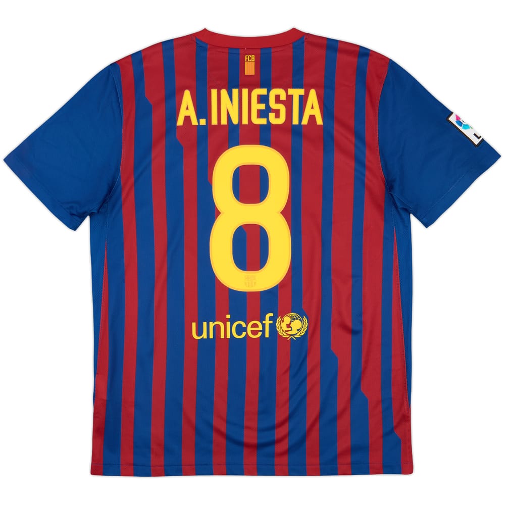 2011-12 Barcelona Home Shirt A.Iniesta #8 - 8/10 - (L)