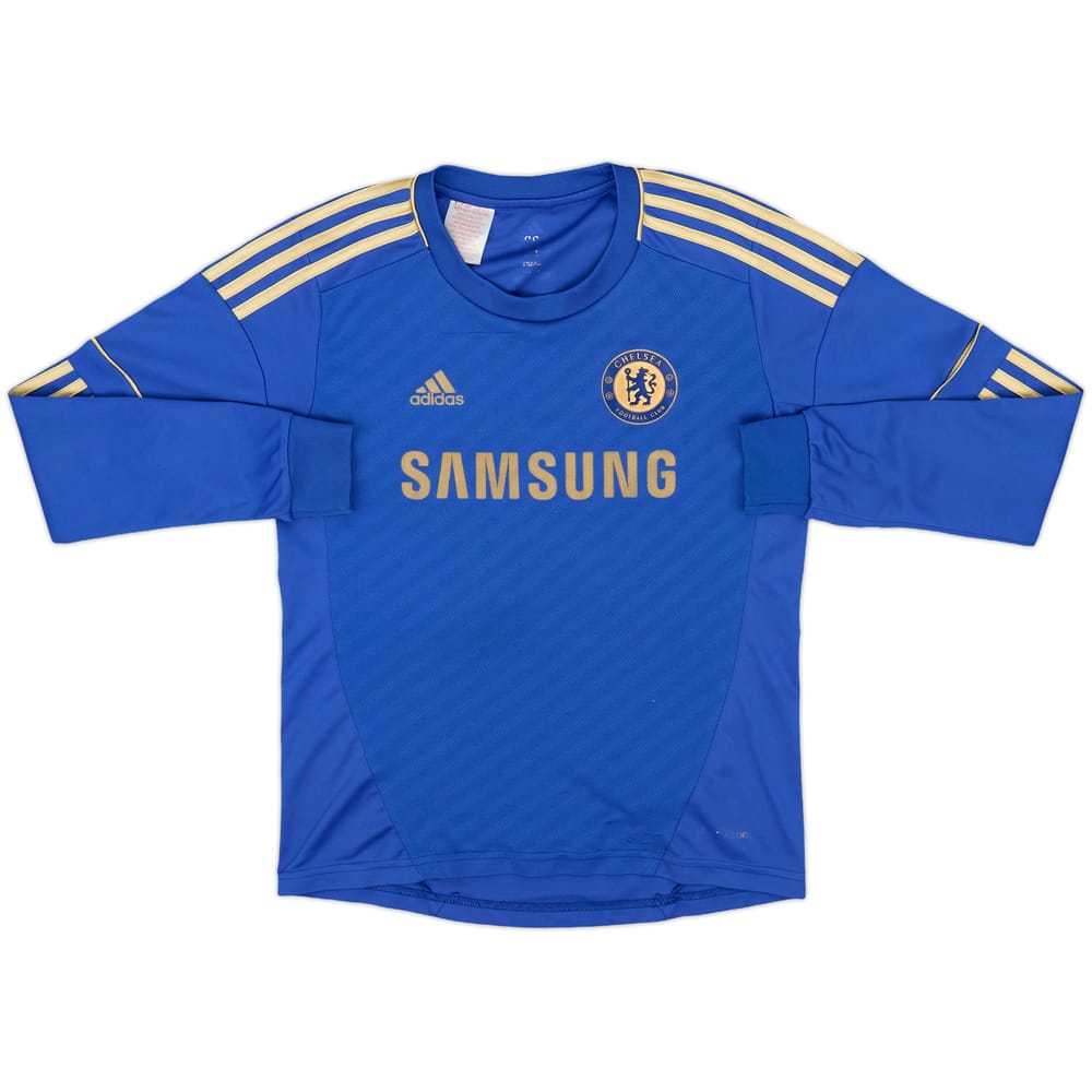 2012-13 Chelsea Home L/S Shirt - 5/10 - (XL.Boys)