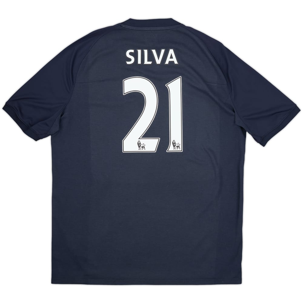 2010-12 Manchester City Away Shirt Silva #21 - 8/10 - (XXL)