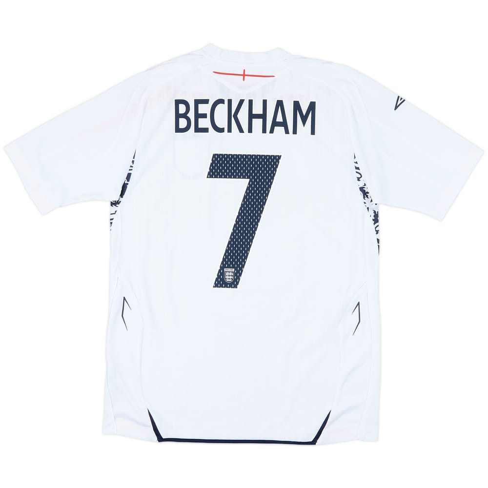 2007-09 England Home Shirt Beckham #7 - 7/10 - (M)