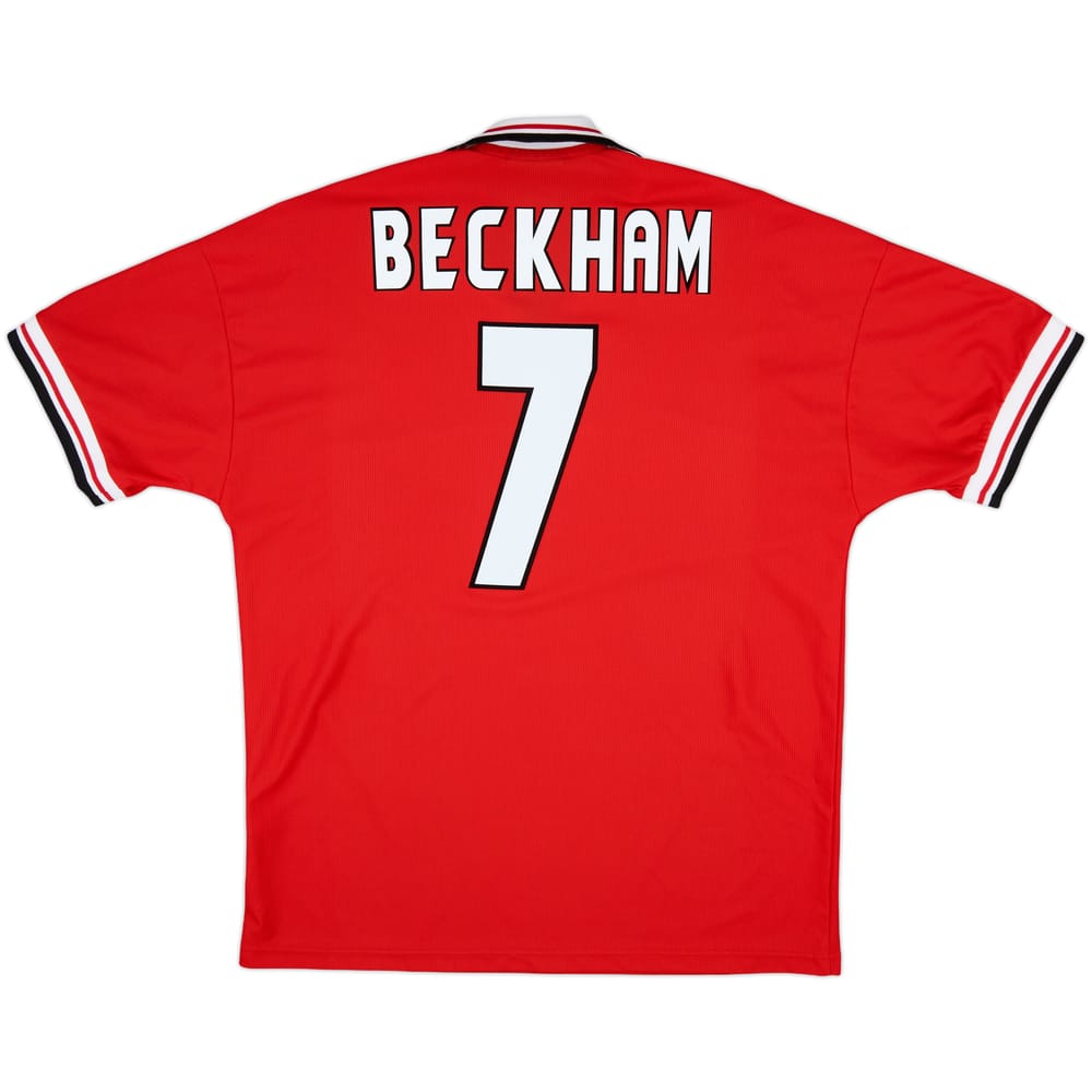 1998-00 Manchester United Home Shirt Beckham #7 - 8/10 - (XL)