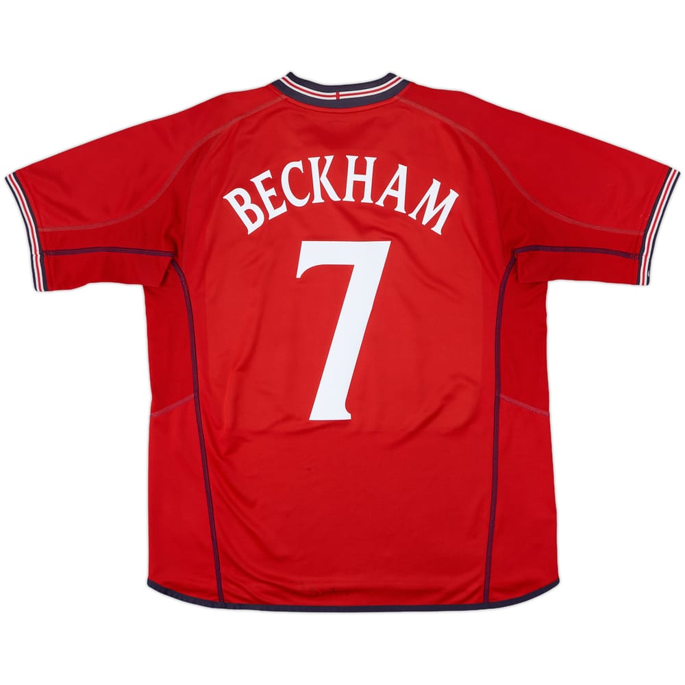 2002-04 England Away Shirt Beckham #7 - 6/10 - (L)