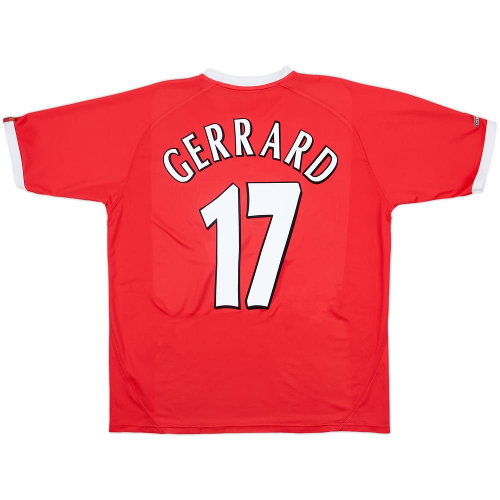 2001-03 Liverpool CL Shirt Gerrard #17 - 6/10 - (L)