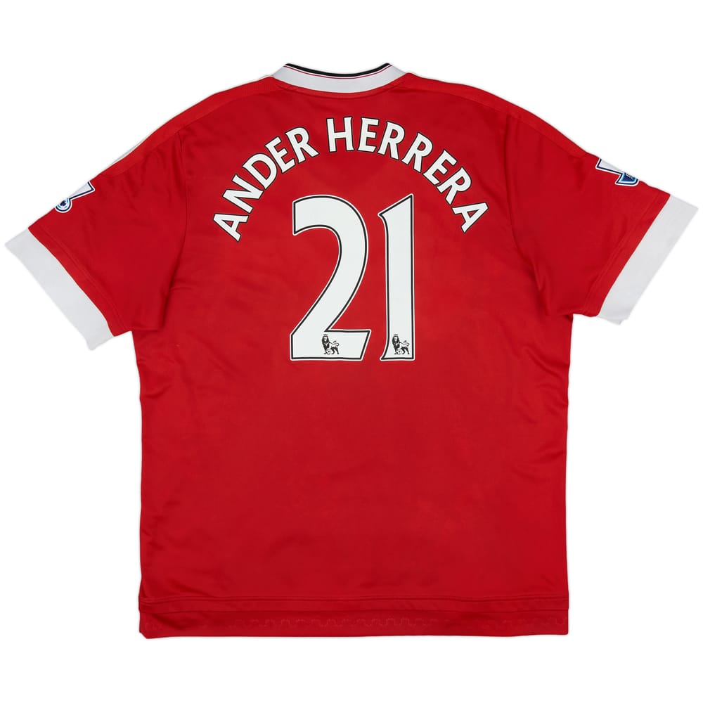 2015-16 Manchester United Home Shirt Ander Herrera #21 - 5/10 - (XL)