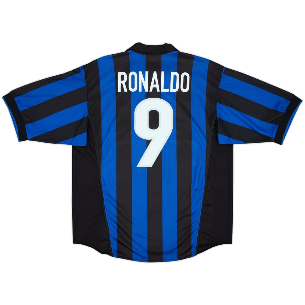 1998-99 Inter Milan Home Shirt Ronaldo #9 - 7/10 - (L)