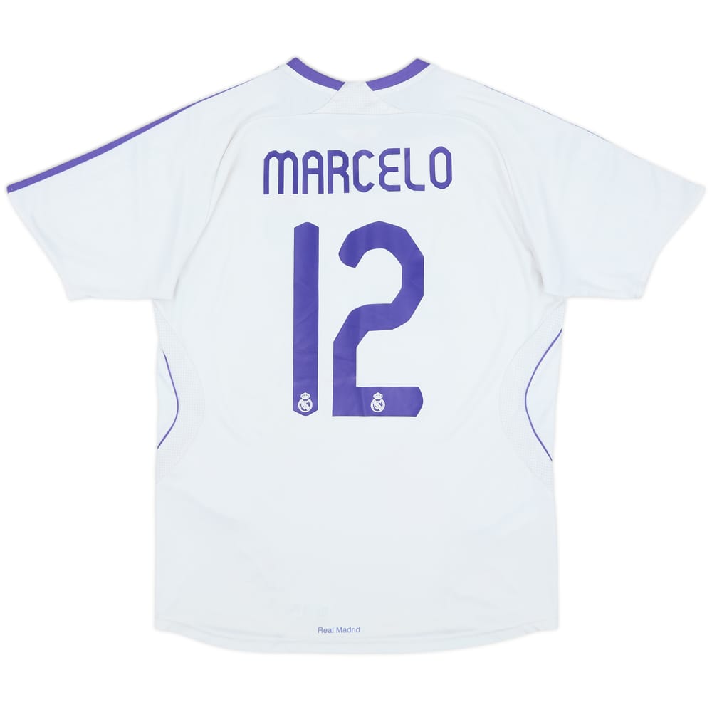 2007-08 Real Madrid Home Shirt Marcelo #12 - 8/10 - (XL.Boys)