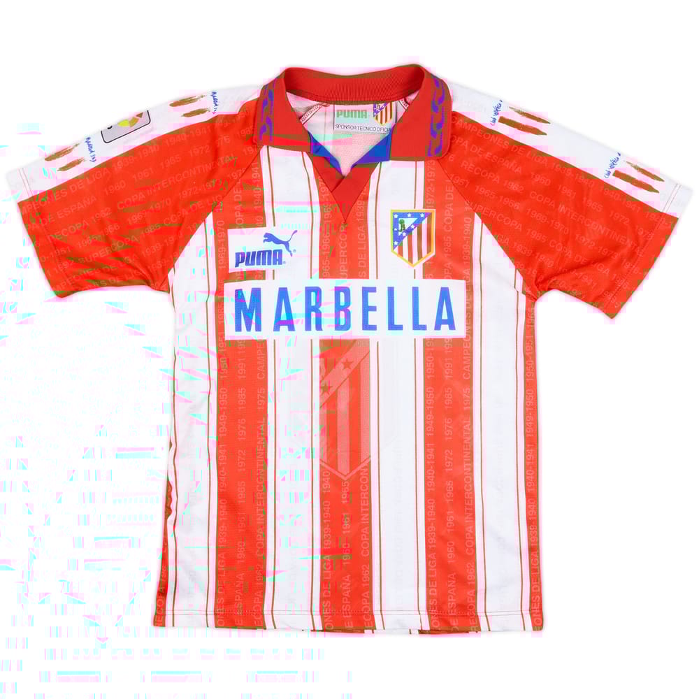 1995-96 Atletico Madrid Home Shirt - 9/10 - (Y)