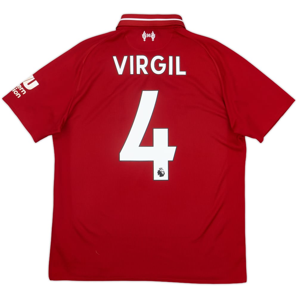 2018-19 Liverpool Home Shirt Virgil #4 - 5/10 - (S)