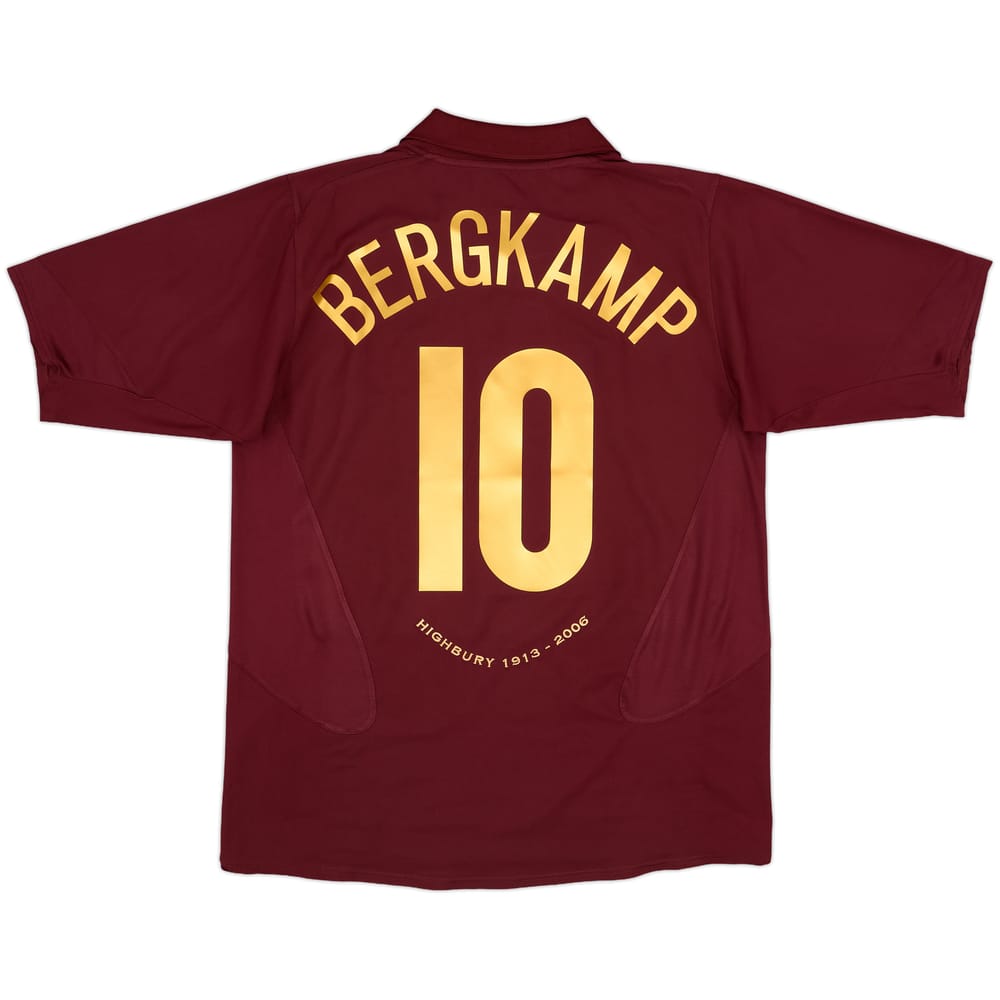 2005-06 Arsenal Home Shirt Bergkamp #10 - 8/10 - (L)