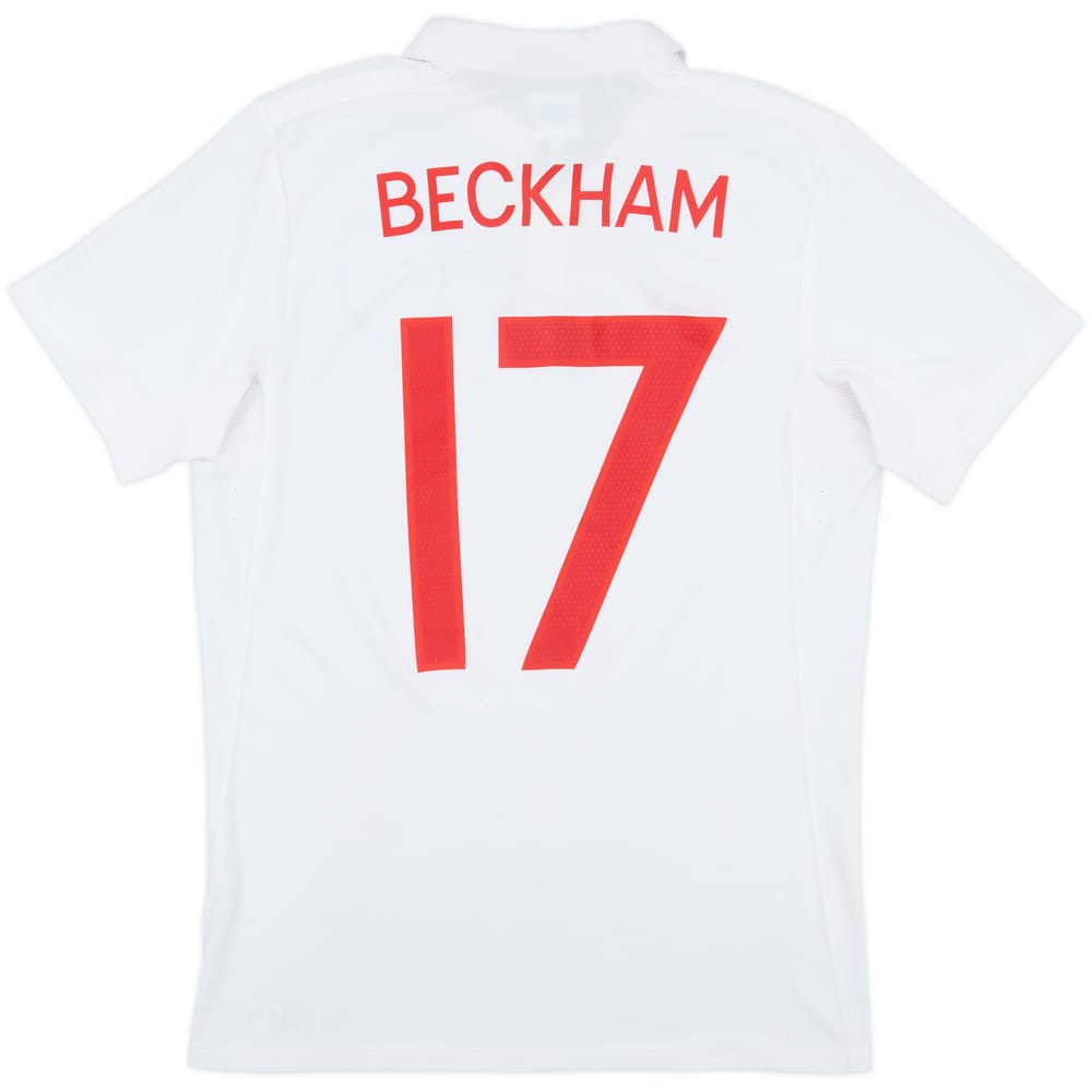 2009-10 England Home Shirt Beckham #17 - 8/10 - (M)