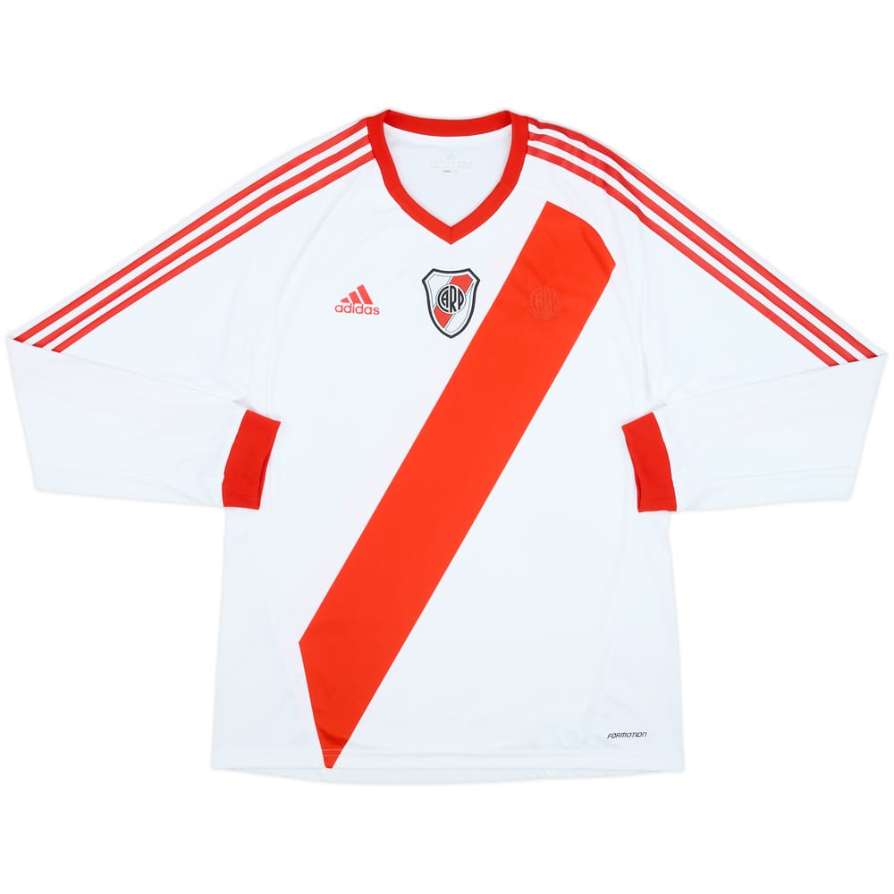 2010-11 River Plate Player Issue Home L/S Shirt - 9/10 - (XL)