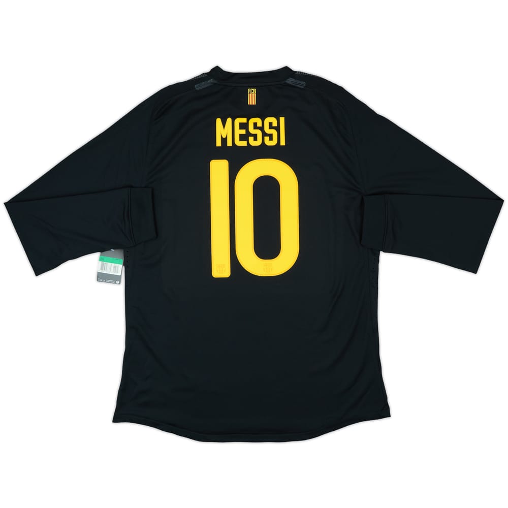 2011-12 Barcelona Player Issue Away L/S Shirt Messi #10 (XL)