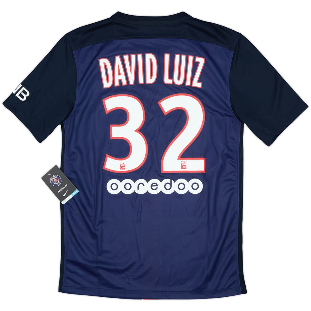 2015-16 Paris Saint-Germain Home Shirt David Luiz #32 (S)