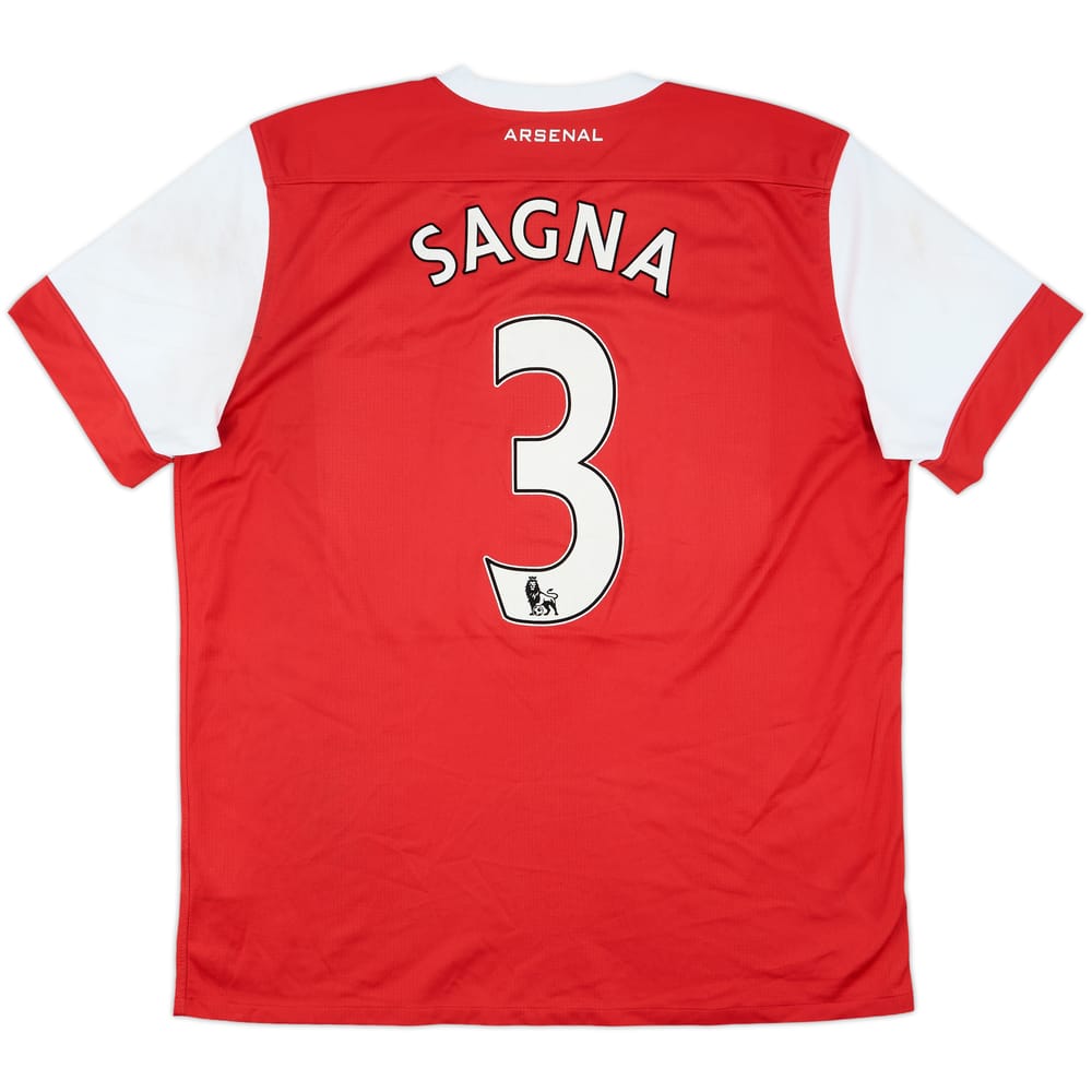 2010-11 Arsenal Home Shirt Sagna #3 - 5/10 - (XL)