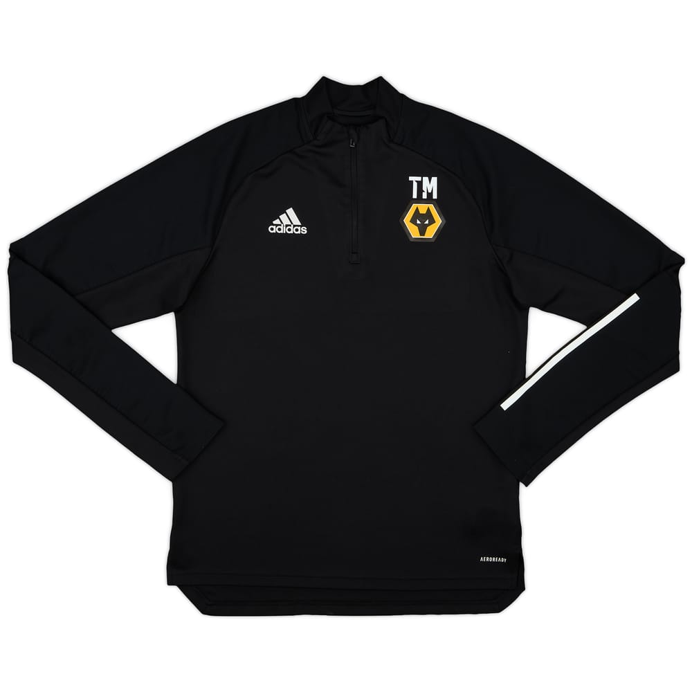 2019-20 Wolves adidas Staff Issue 1/4 Zip Drill Top TM - 9/10 - (M)