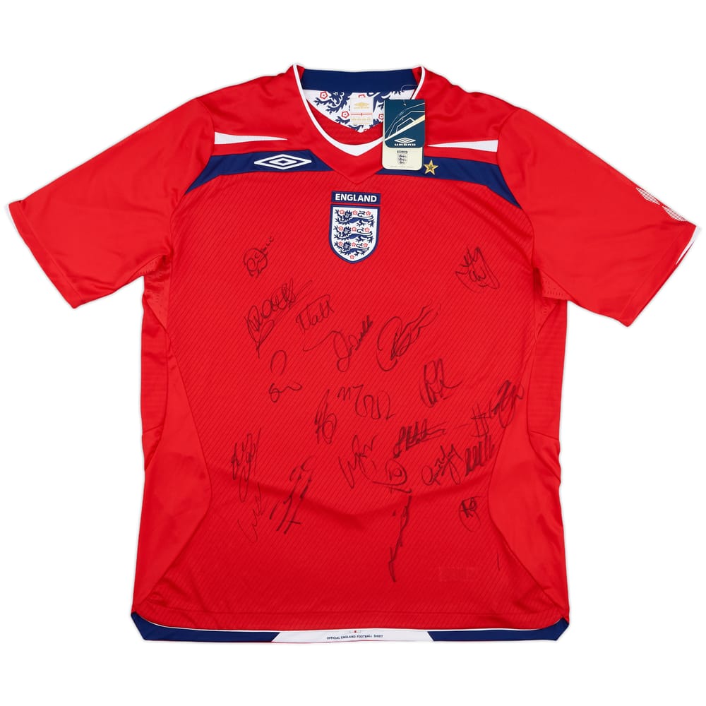 2008-10 England Squad Signed Away Shirt