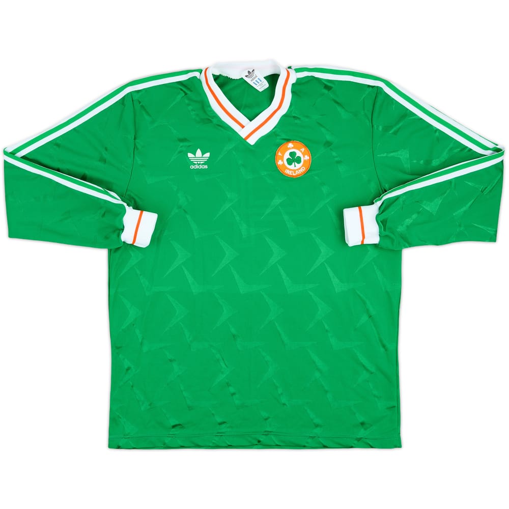 1990 Ireland Match Issue Home L/S Shirt #4