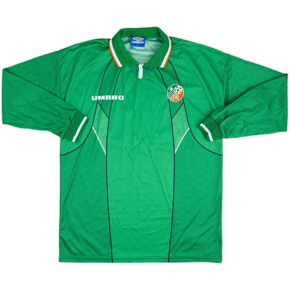 1995 Ireland Match Issue Home L/S Shirt #19