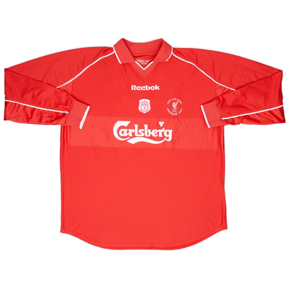 2000-01 Liverpool Match Issue UEFA Cup Final Home L/S Shirt Wright #29 (v Alavés)