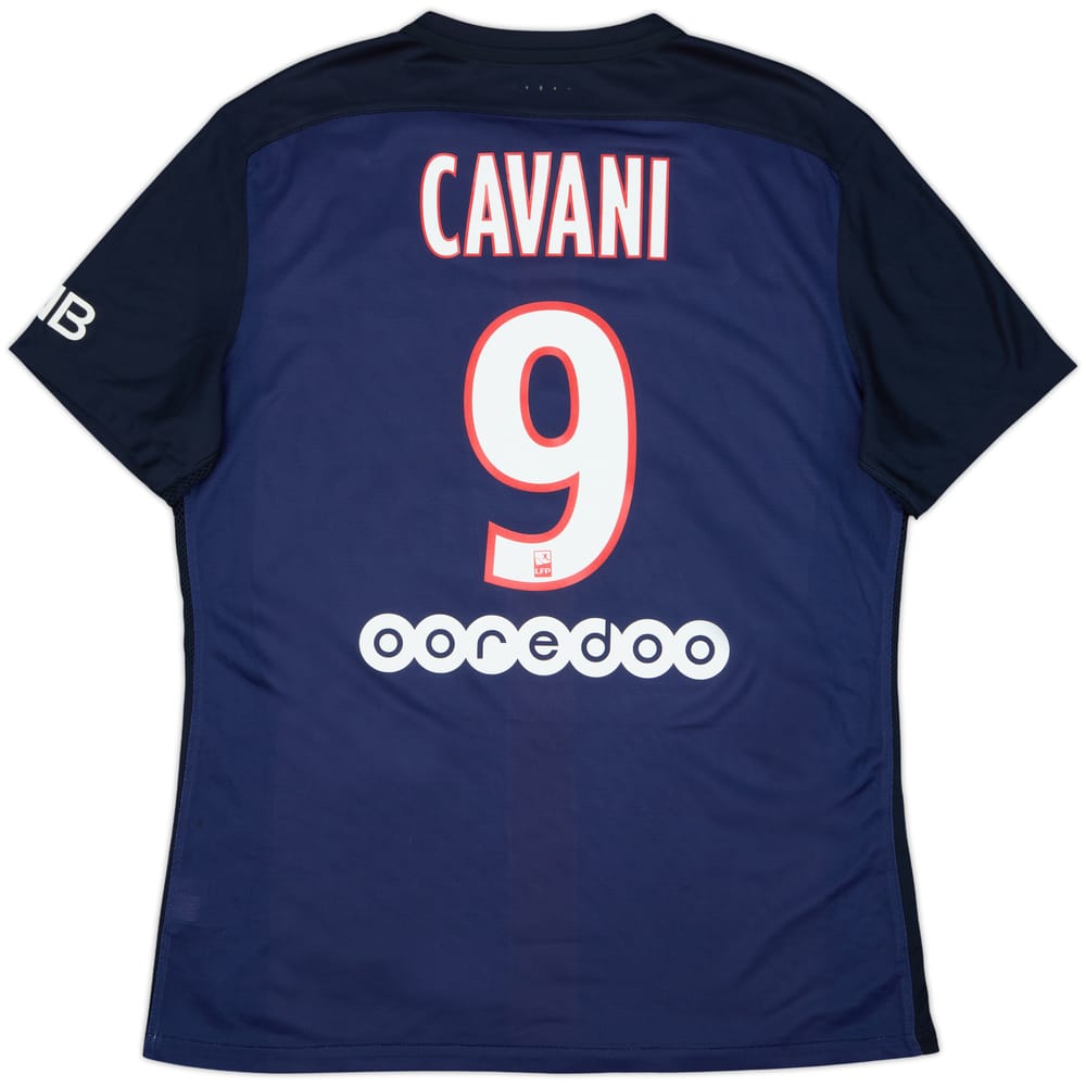 Camiseta auténtica de local del Paris Saint-Germain 2015-16 Cavani #9 - 7/10 - (L)