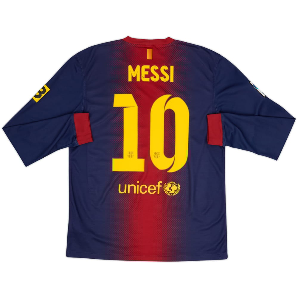 2012-13 Barcelona Local Camiseta Manga Larga Messi #10 - 8/10 - (M)