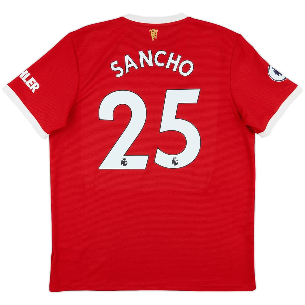 2021-22 Manchester United Home Shirt Sancho #25 - 8/10 - (XL)