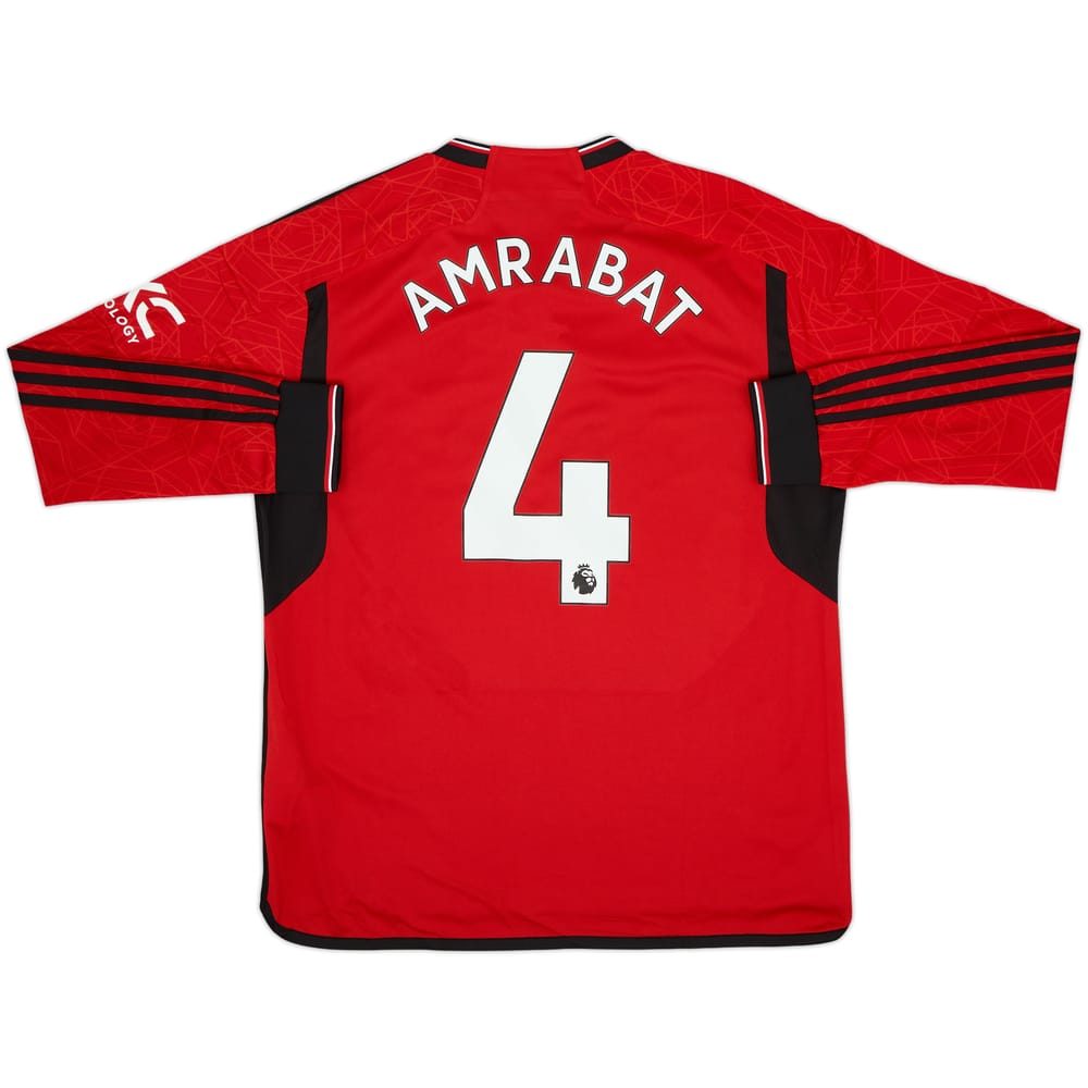 2023-24 Manchester United Home L/S Shirt Amrabat #4 (XL)