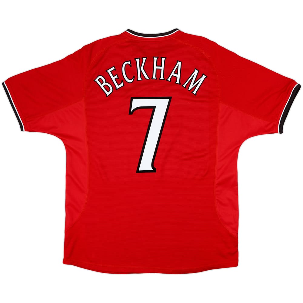 2000-02 Manchester United Home Shirt Beckham #7 - 7/10 - (XL)