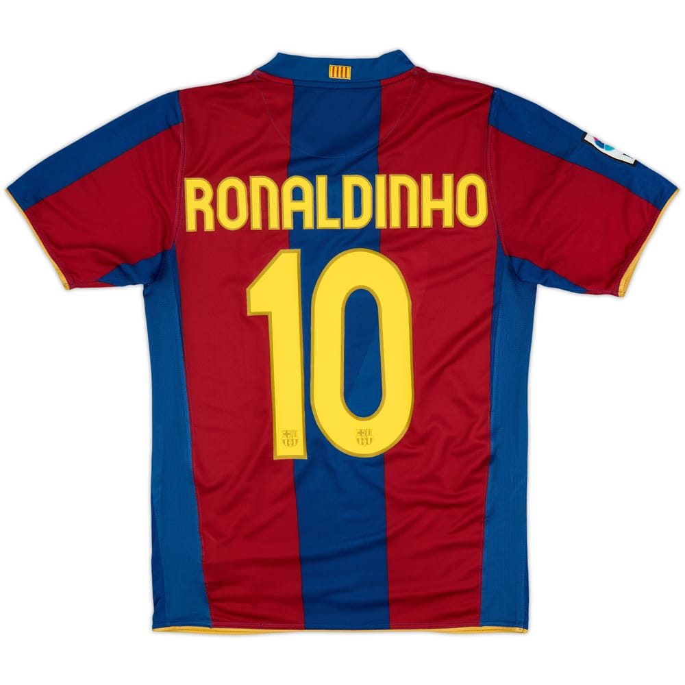 2007-08 Barcelona Home Shirt Ronaldinho #10 - 6/10 - (S)