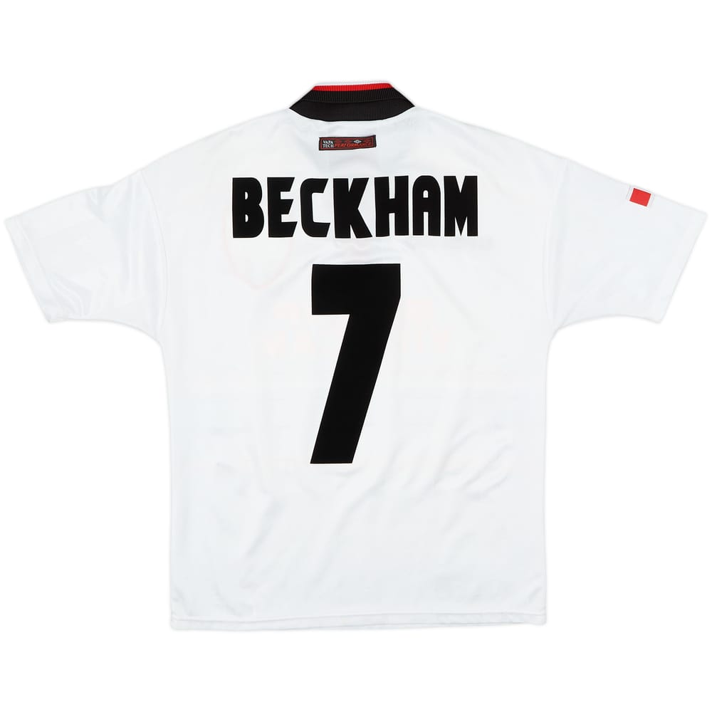 1997-99 Manchester United Away Shirt Beckham #7 - 8/10 - (Y)