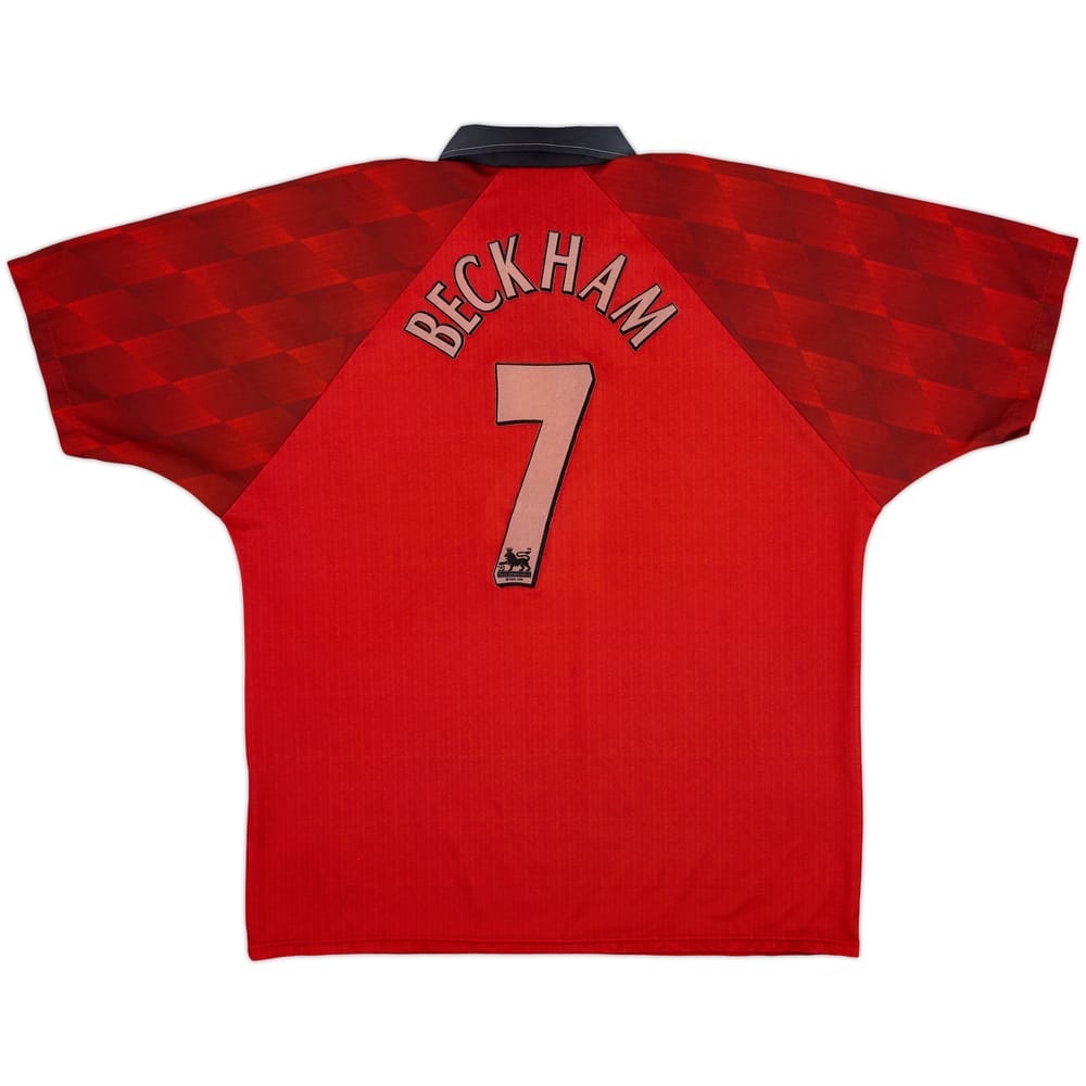 1996-98 Manchester United Home Shirt Beckham #7 - 6/10 - (XL)