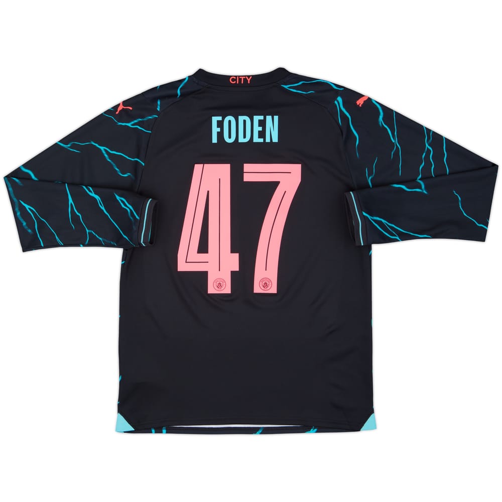 2023-24 Manchester City Third L/S Shirt Foden #47 - 8/10 - (M)